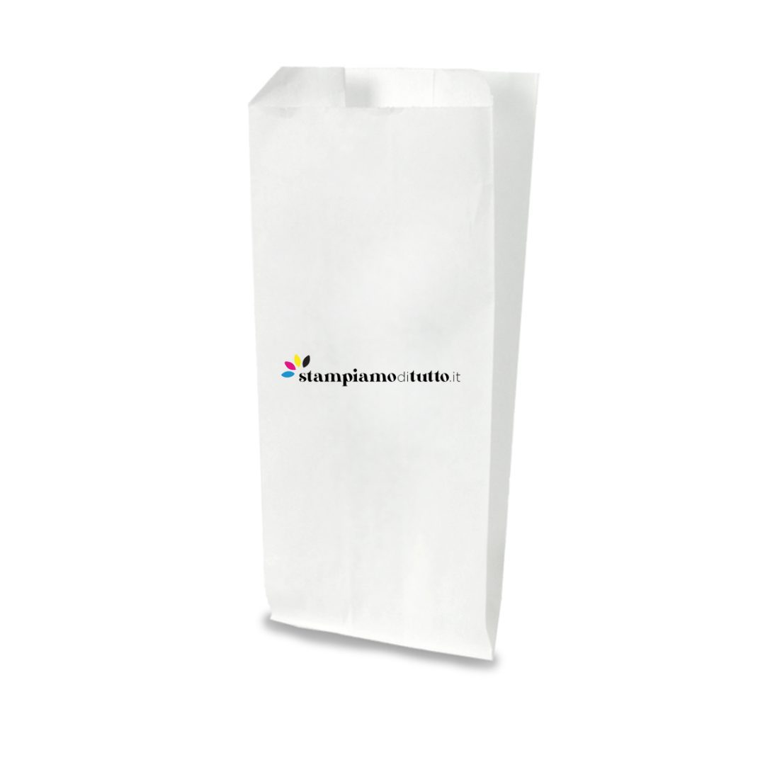 Sacchetti in carta bianca kraft per alimenti 17x34