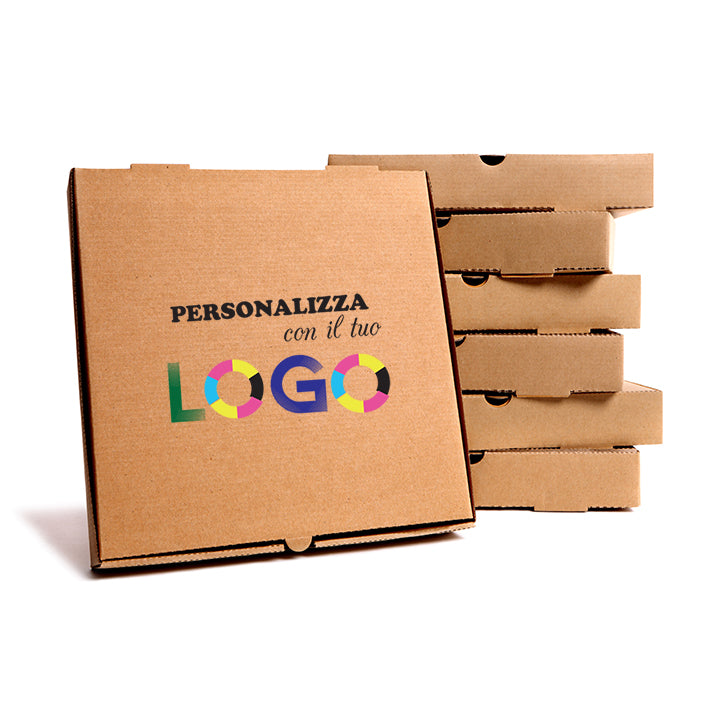 Scatola Pizza 33x33 cm Chiusura Italiana Personalizzata