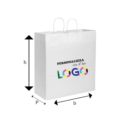 Shopper in Carta Kraft con Maniglia Ritorta Personalizzata