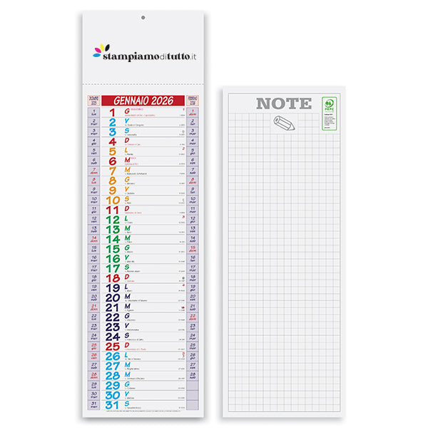 Calendari silhouette multicolor personalizzati